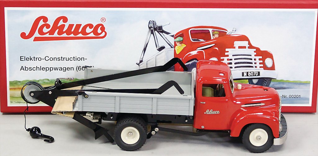 SCHUCO Elktro Konstruktion Abschleppwagen, 6070,: SCHUCO Elktro Konstruktion Abschleppwagen, 6070, Neuanfertigung, 00201, neuwertig, Orig.-Kart.