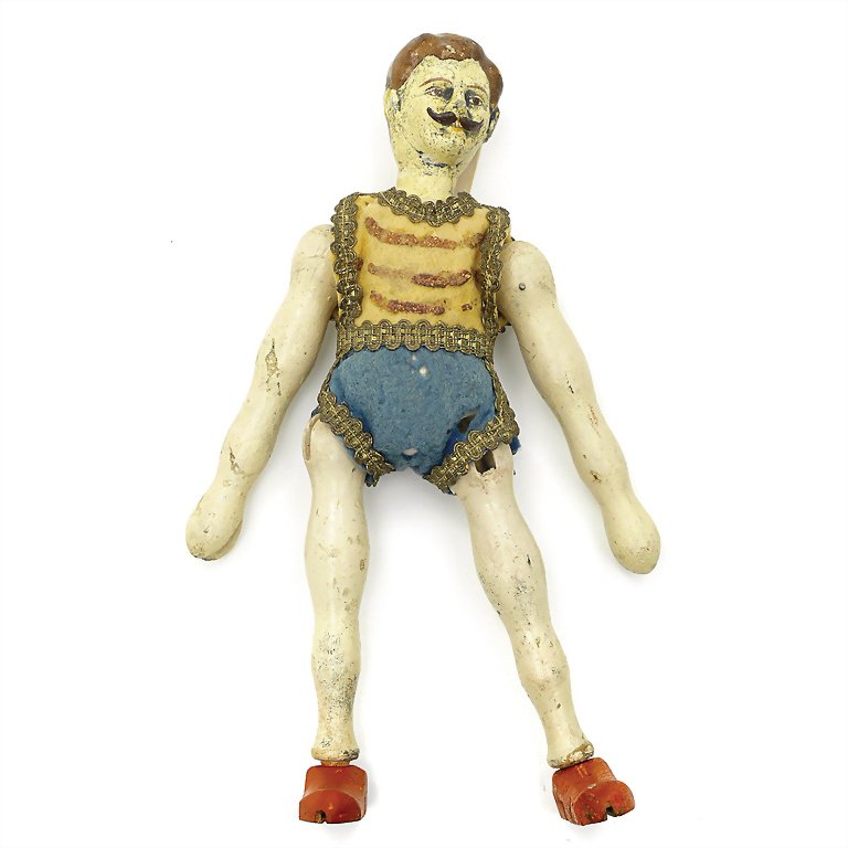 Schoenhut, Albert, Gent Acrobat, Humpty Dumpty,: Schoenhut, Albert, Gent Acrobat, Humpty Dumpty, No.10/9, around 1920, measurements: 205 mm, good general condition, with weights German Description Schoenhut, Albert Gent Acrobat, Humpty Dumpty, No.10