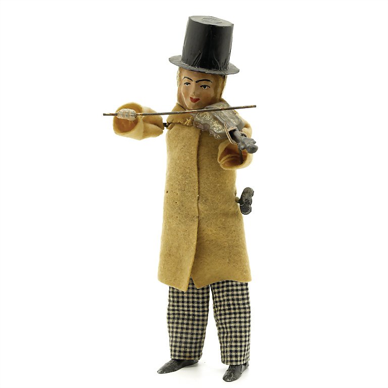 Martin, Fernand, Le Gai Violoniste (violonist), marked: Martin, Fernand, Le Gai Violoniste (violonist), marked "F.M.", serial number size: 160, 85 x 210 x 95 mm, France, Paris, from 1897, good, general condition: is in good working order, in original box G