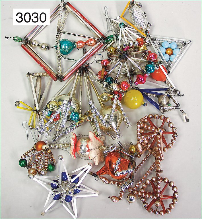 mixed lot of 15 pieces Christmas tree decoration,: mixed lot of 15 pieces Christmas tree decoration, Gablonz, Art Deco German Description Konv. 15 Teile Christbaumschmuck, Gablonz, Artdeco