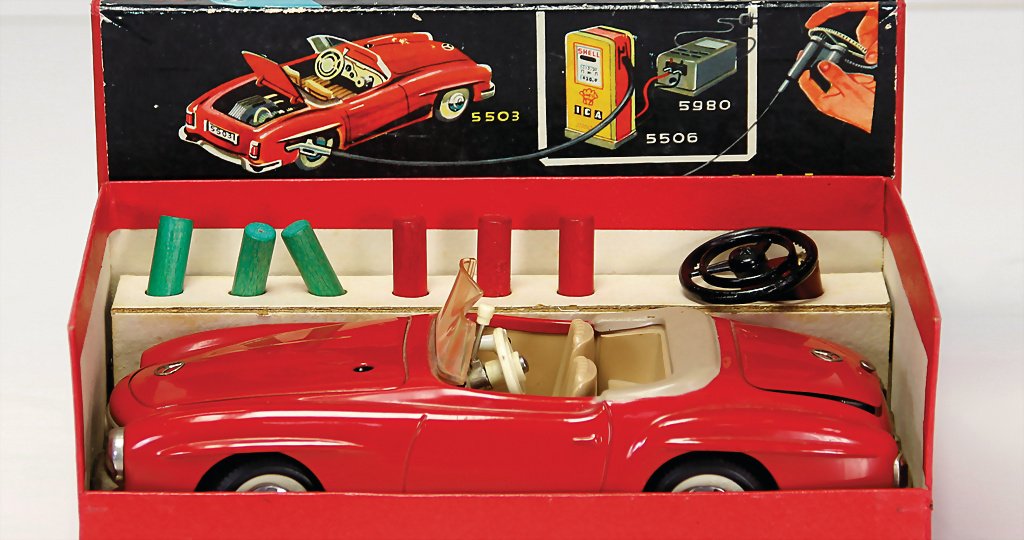 Schuco Elektro Phänomenal 5503 Mercedes 190 SL, Blech, L 21 cm