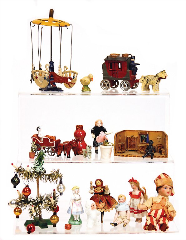 dollhouse Christmas scene, with toy, small chairoplane, (1 of 1)