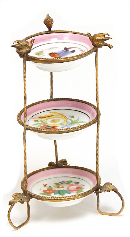 etagere, probably Erhard & Söhne, 16 cm, gilded sheet (1 of 1)