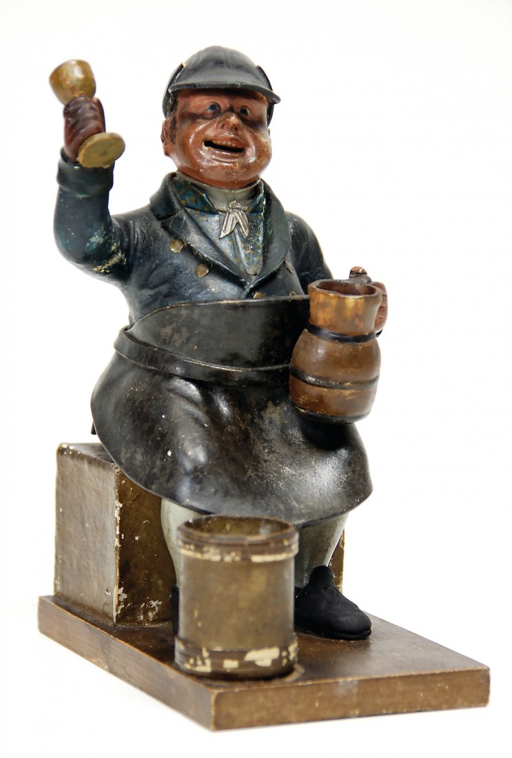 little smoking man, 1 Kfer, sitting, papier mch, (1 of 1)