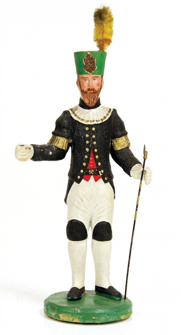 ERZGEBIRGE lamp figure, Lahl Annaberg, miner, 22 cm, (1 of 1)