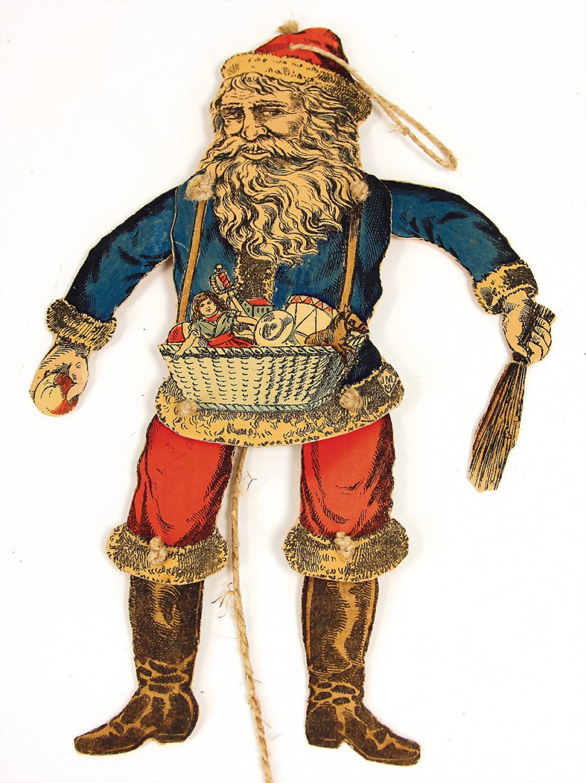 jumping jack, Santa Claus, 22 cm, c. 1880, colored (1 of 1)