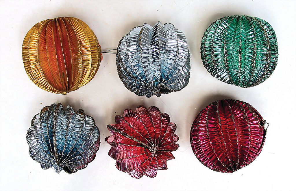 Christmas tree decoration, 6 pieces, baubles made of (1 of 1)