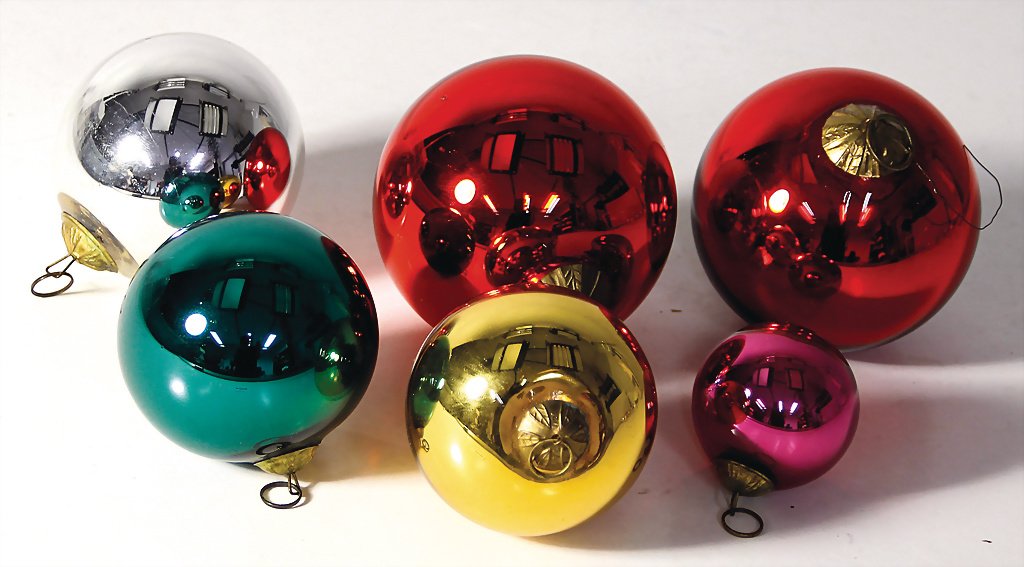 BIEDERMEIER Christmas tree decoration, 6 pieces, mirror (1 of 1)