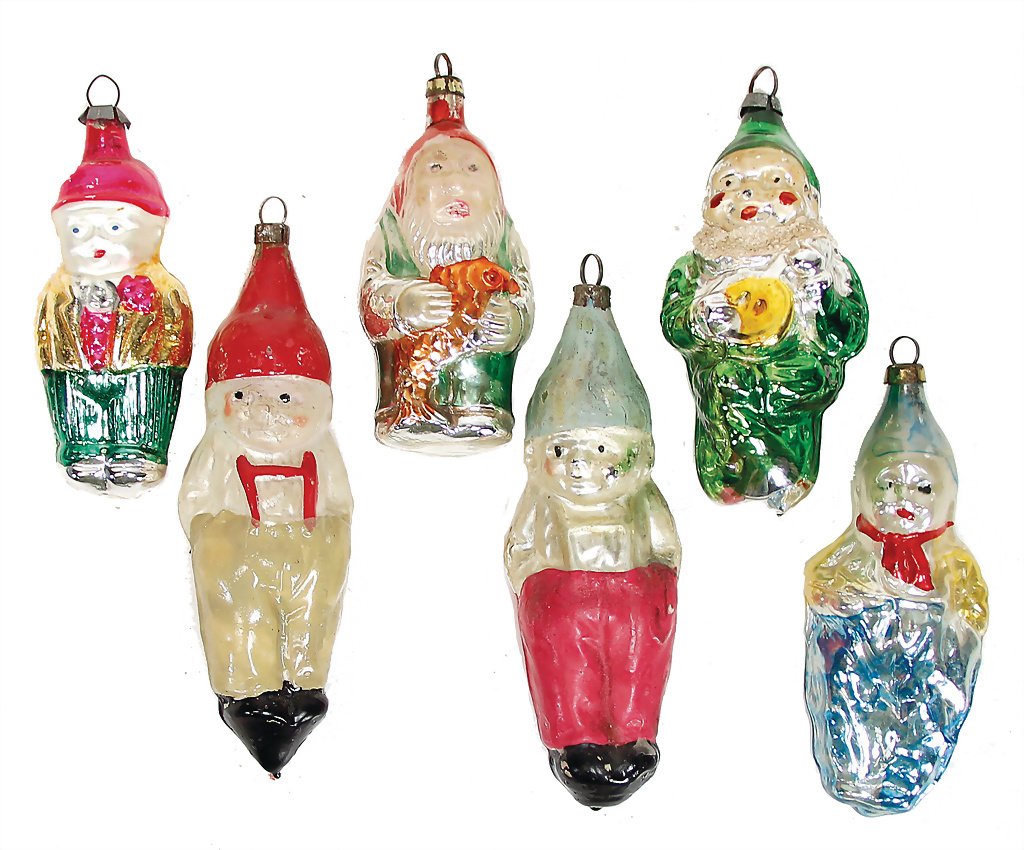 Christmas tree decoration, mirror glass, clown and: Christmas tree decoration, mirror glass, clown and Santa Claus figures, 6 pieces, 7-11 cm, good condition German Description Christbaumschmuck, Spiegelglas, Clown u. Weihnachtsmann-Figuren, 6 Teile, 7