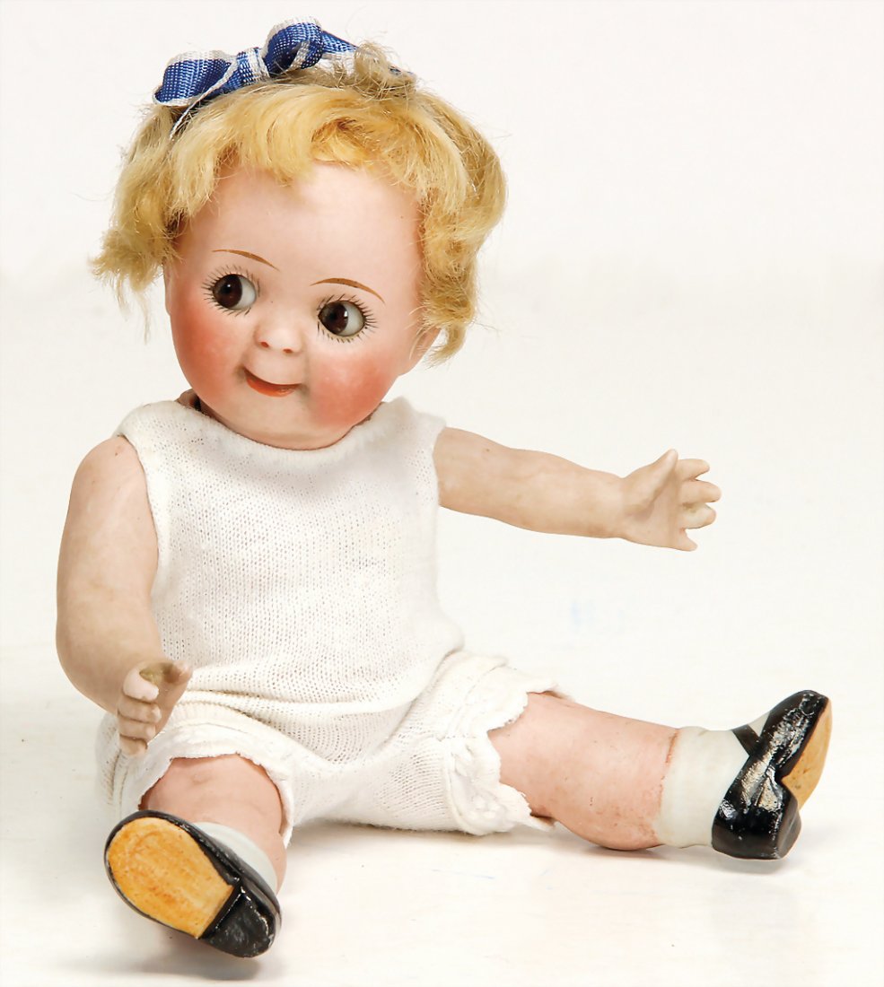 Googly, marked 189 First, all-bisque, 18 cm, socket (1 of 1)