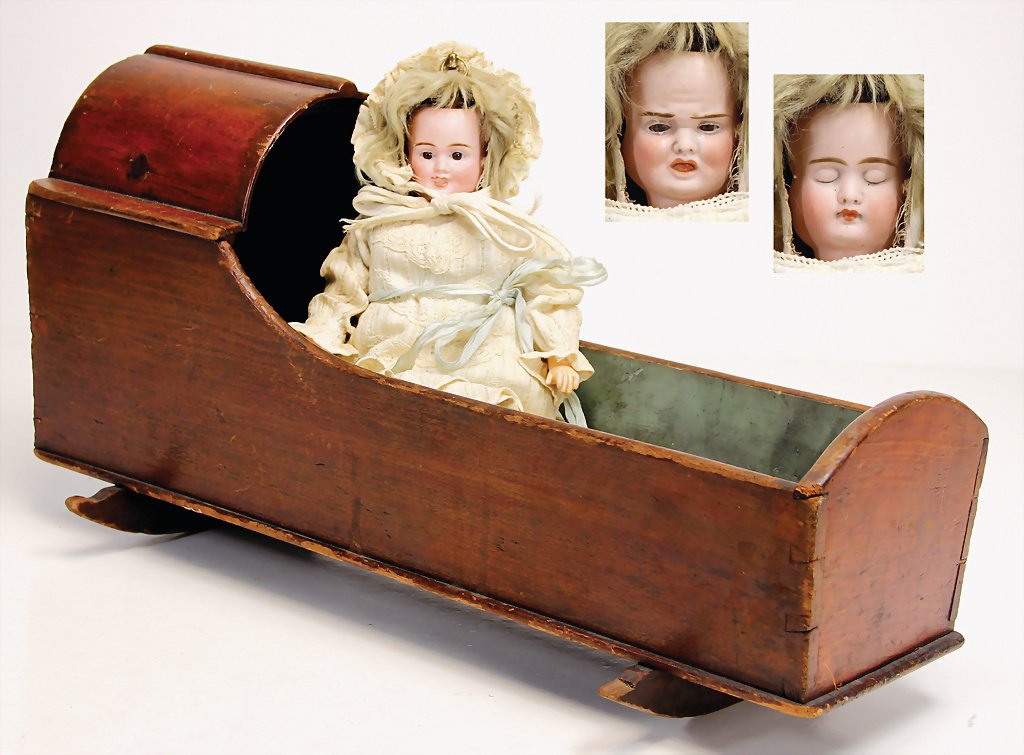 biscuit porcelain, doll with 3 faces, 32 cm, laughing, (1 of 1)