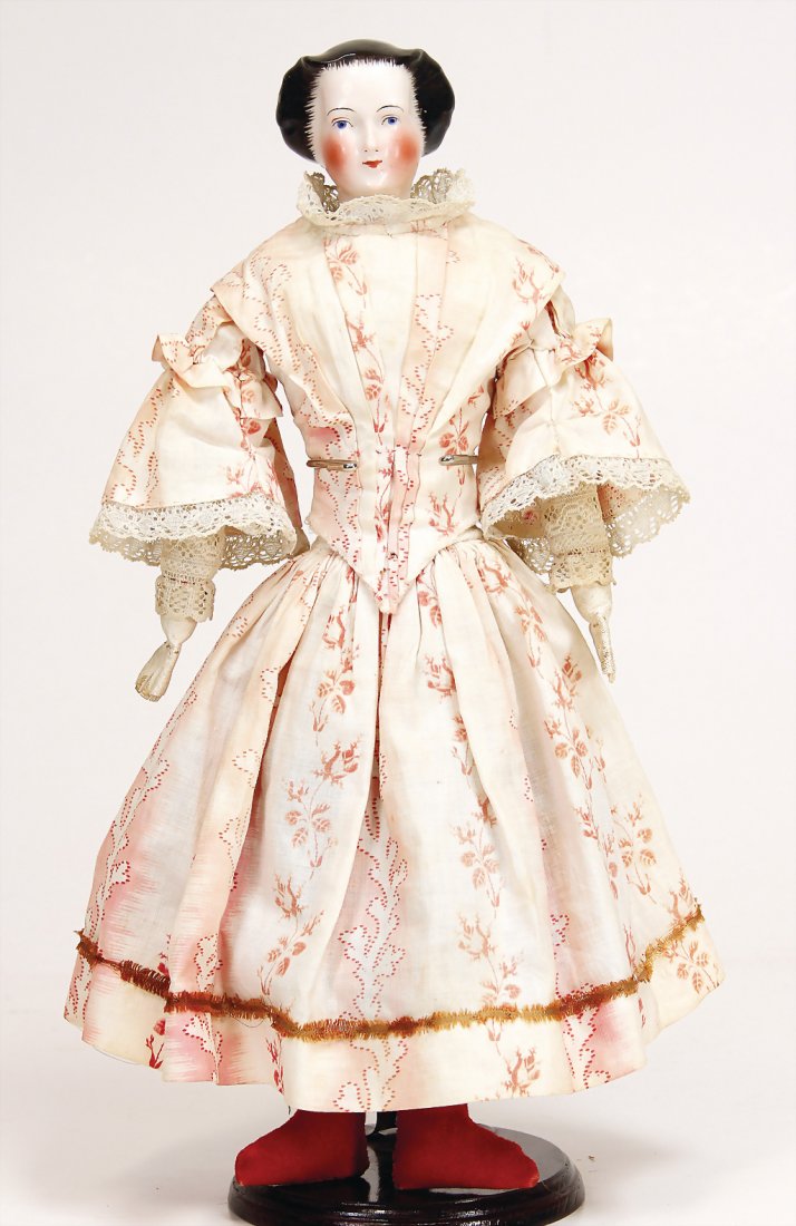 BIEDERMEIER porcelain breast plate doll, China Head, (1 of 1)