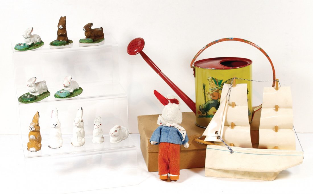 Tanzfigur, Hase, 17 cm, Gieskanne, Blech lithogr., (1 of 1)