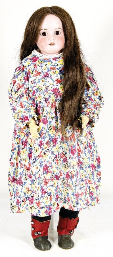 ARMAND MARSEILLE Porzellan-Brustblattkopf-Puppe, gem. (1 of 1)
