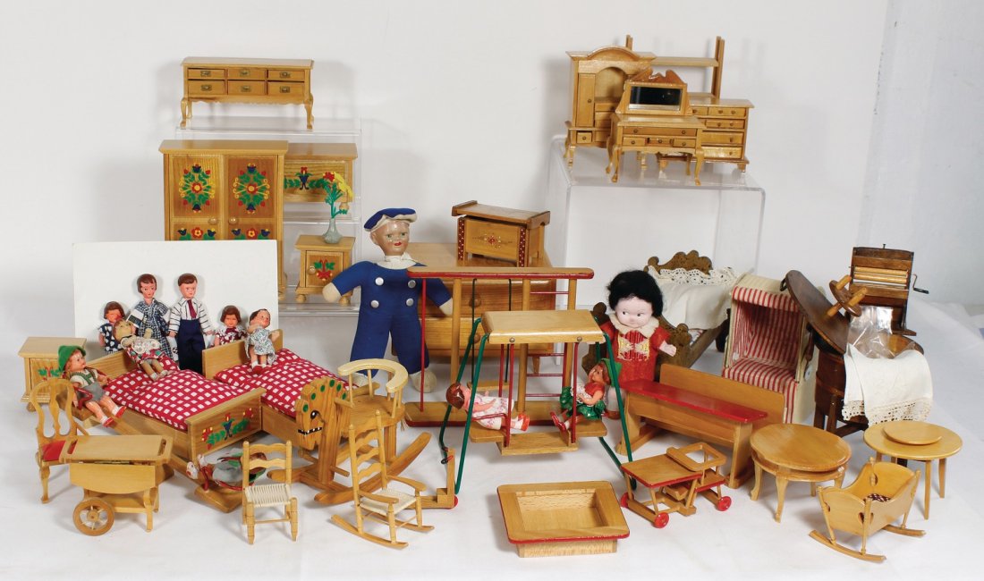 gr. Konv. Möbelprogramm für Puppenstube, kl. (1 of 1)