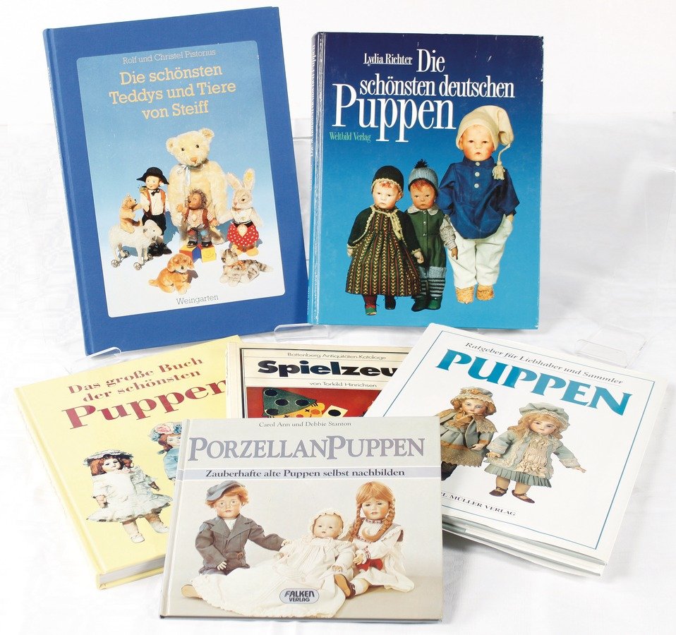 Konv. 6 x Fachliteratur für Puppen, Teddys und: Konv. 6 x Fachliteratur für Puppen, Teddys und Tiere von Steiff“, von Pistorius, Die schönsten deutschen Puppen“ von Lydia Richter
