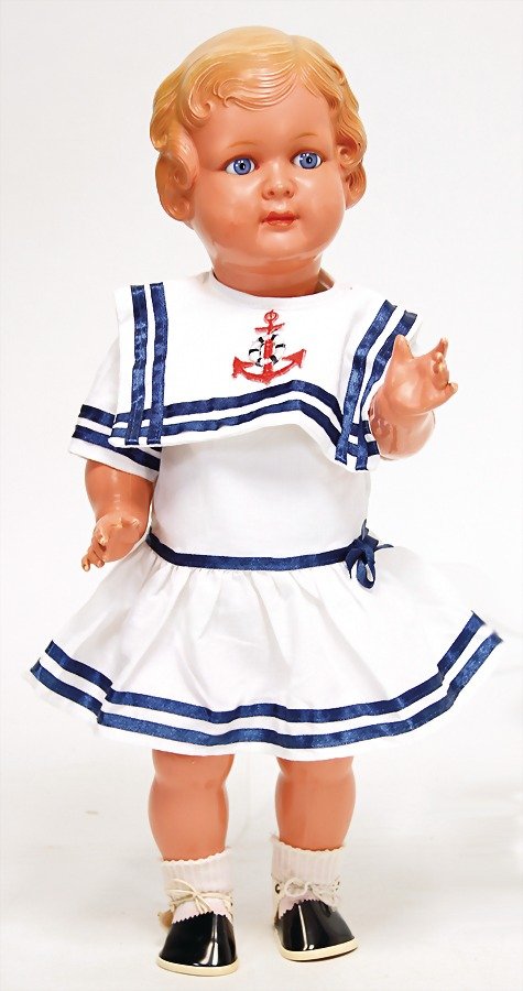 BRUNO SCHMITT Mädchen, Celluloid, 45 cm, (1 of 1)