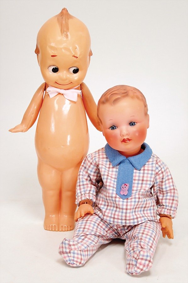 Celluloid, Kewpie, Japan, 38 cm, fester Kopf, bewegl. (1 of 1)