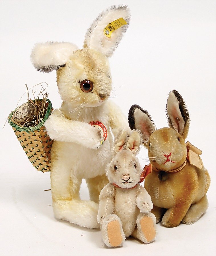 STEIFF Hase, mit Kiepe, kompl., Nr. 4325.00, Hase 16 (1 of 1)