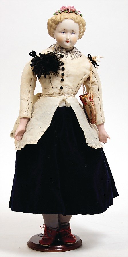 Porzellan-Brustblattkopf-Puppe, Kopf wohl alt, bitte (1 of 1)