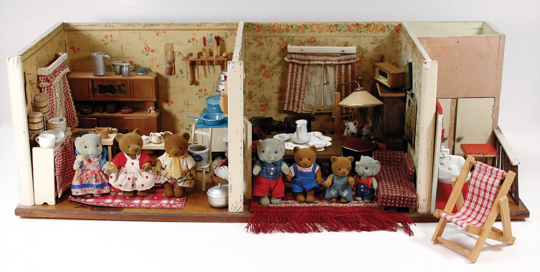 3-tlg. Puppenstube, 82 x 34 x 27 cm, mit Küche, (1 of 1)