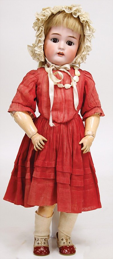 SIMON & HALBIG Porzellankopf-Puppe, gem K & R, (1 of 1)