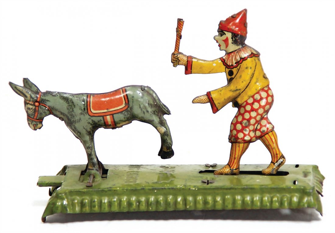 PENNY TOY Clown mit Esel, Blech lithogr., Fischer, 10 (1 of 1)