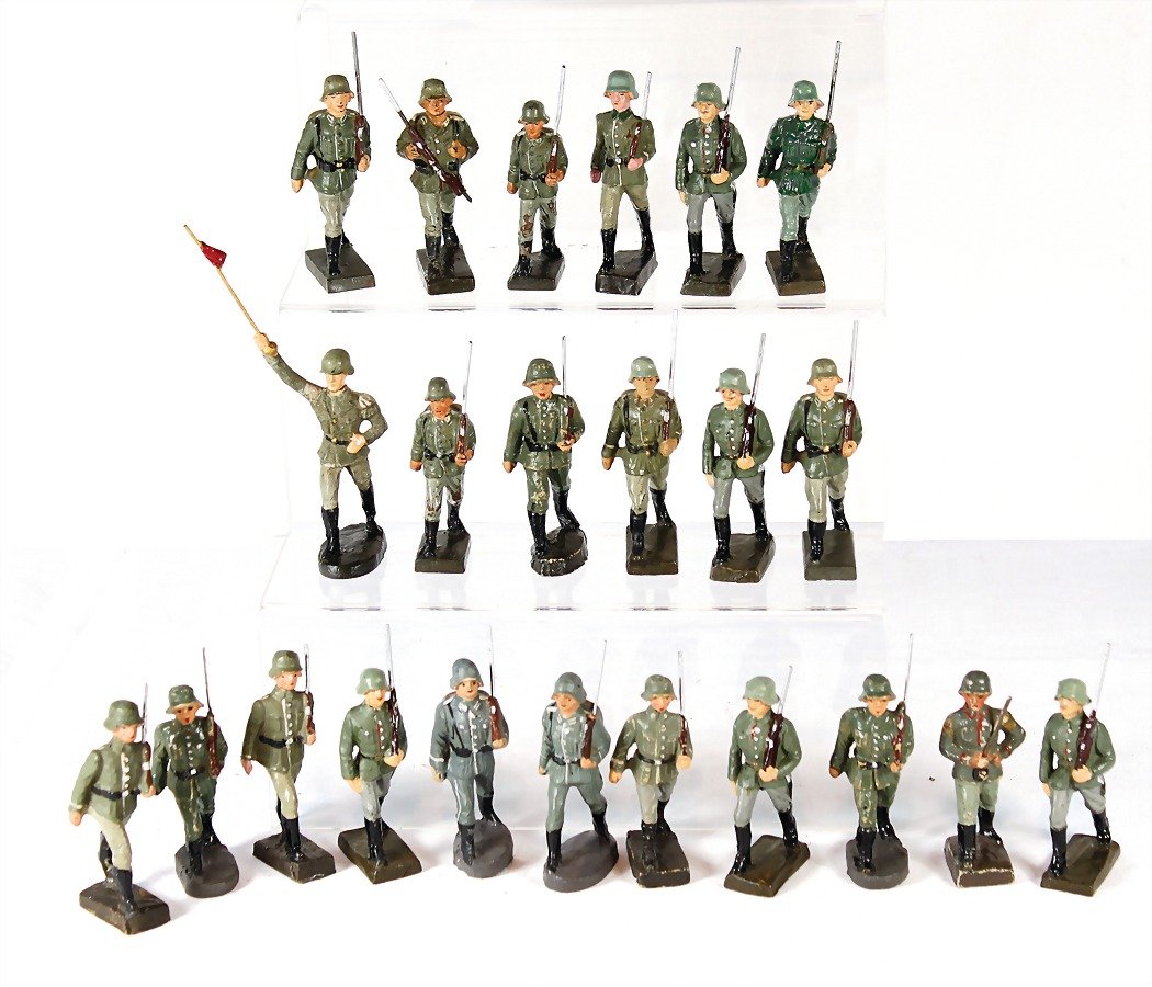 Konv. 19 Teile Elastolin, Lineol, sowie ungem., 2. (1 of 1)