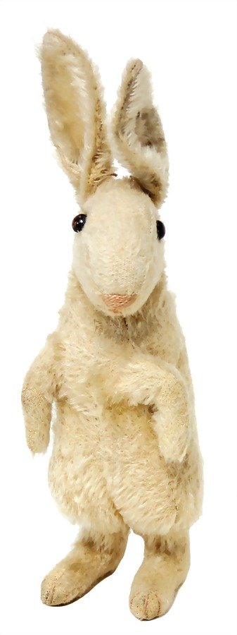 STEIFF hare, pre-war era, 25 cm, with button, swivel (1 of 1)