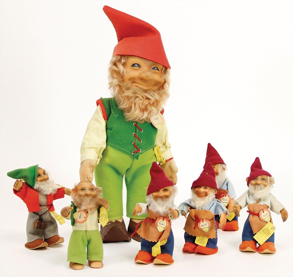 mixed lot, 6 pieces, Nucki and Gucki, dwarfes, 14 cm, 3 (1 of 1)
