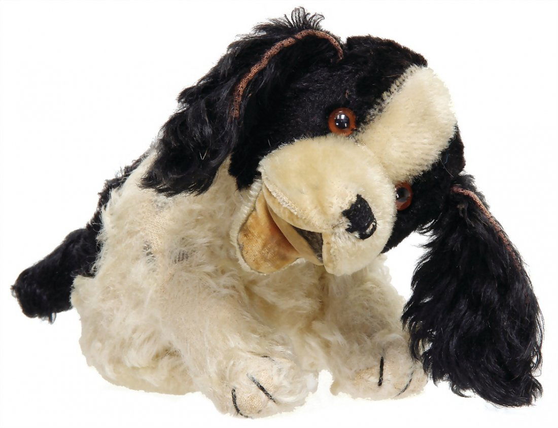 STEIFF cocker spaniel, dog, sitting, with spinning (1 of 1)