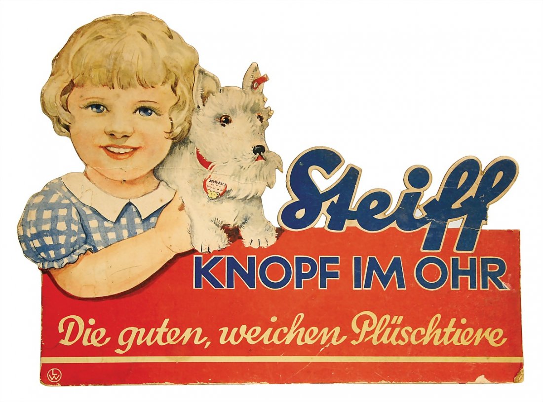 STEIFF bear, pre-war era, 62 cm, long snaped off arms, (1 of 1)