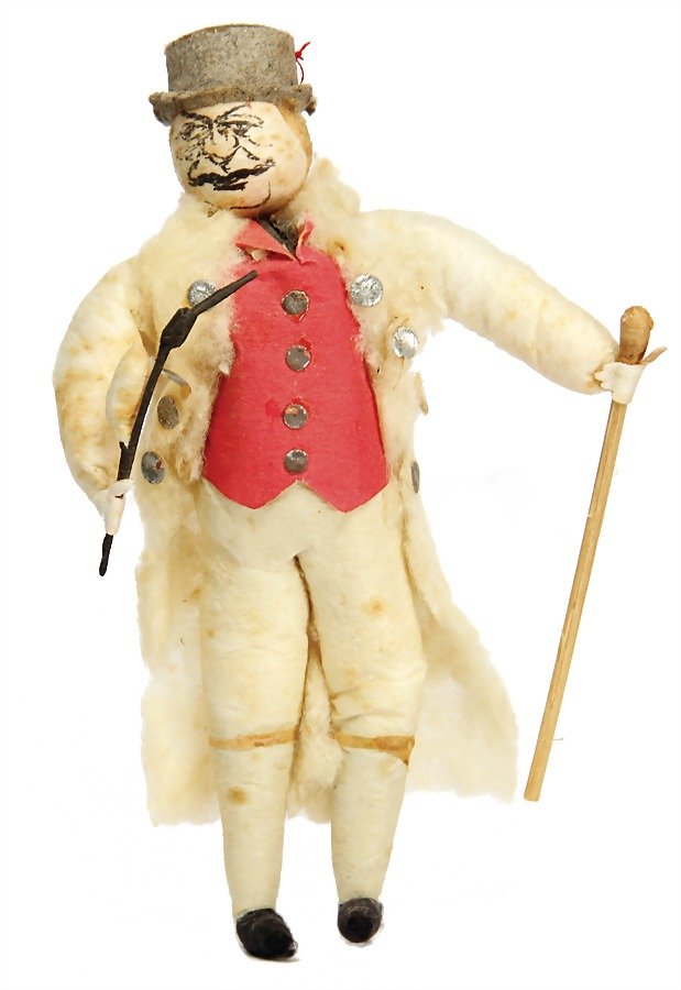 Christmas tree decoration, cotton wool, gentleman with (1 of 1)