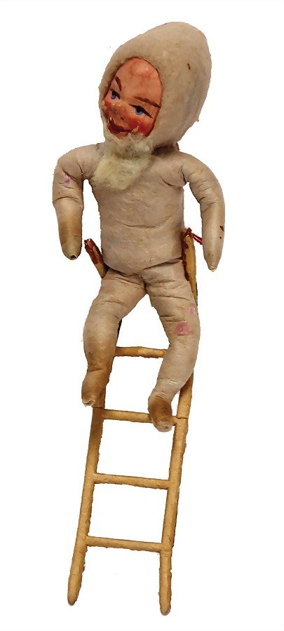 Christmas tree decoration, cotton wool, dwarf with (1 of 1)