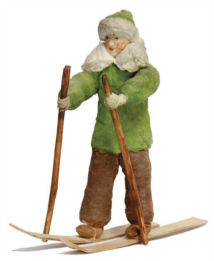 Christmas tree decoration, Russia, cotton wool, man on (1 of 1)