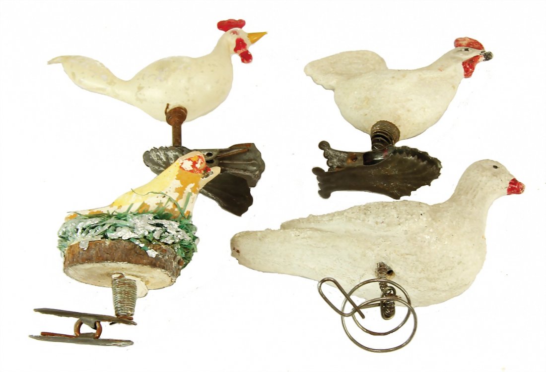 Christmas tree decoration, poultry, mass, glass, with (1 of 1)