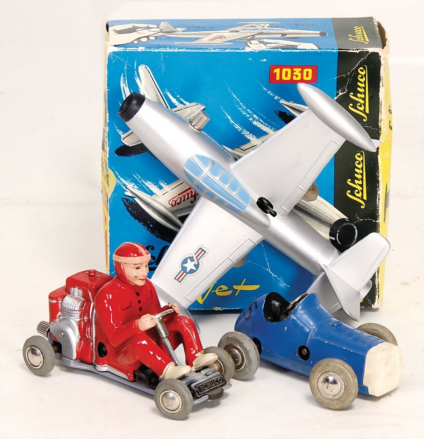 SCHUCO 3 pieces, go-kart 1035 Micro Racer, good (1 of 1)