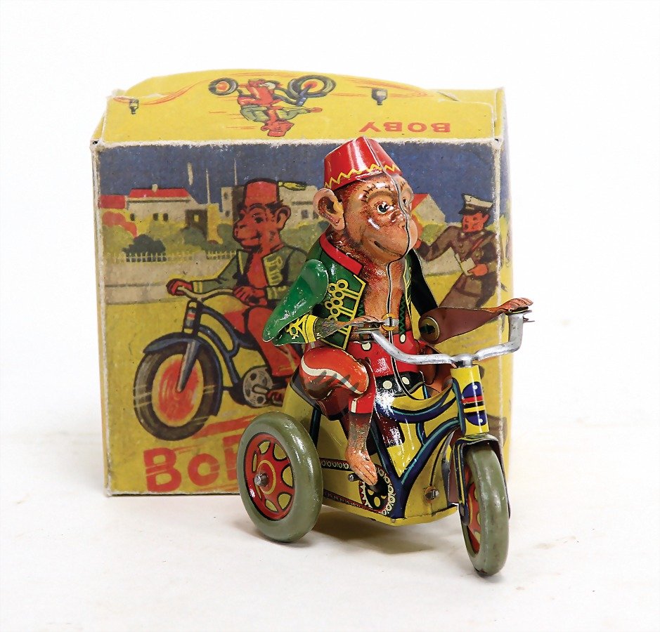 ARNOLD Bobby 200, tricycle driving monkey, 10 cm, good (1 of 1)