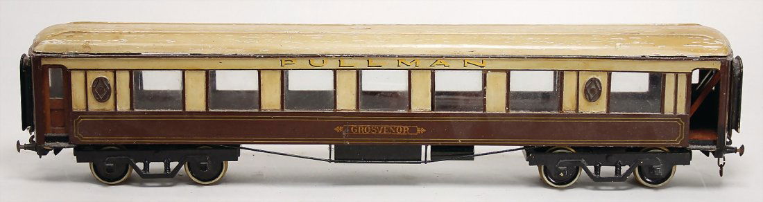 BASSETT LOWKE passenger coach, metal, wood, track 2, 60 (1 of 1)