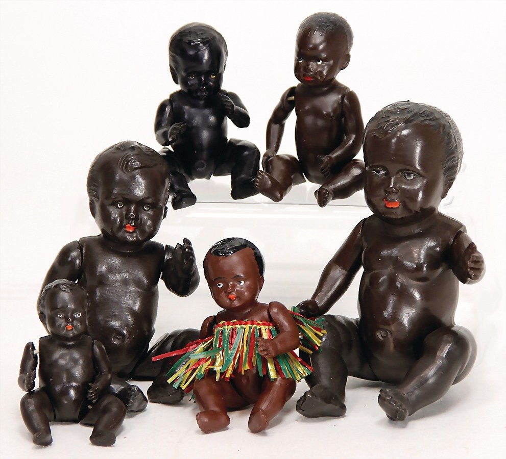 MINERVA 6 Teile, farbige Babys, 6,5 cm - 14 cm, teils: MINERVA 6 Teile, farbige Babys, 6,5 cm - 14 cm, teils guter Zust. German Description MINERVA 6 Teile, farbige Babys, 6,5 cm - 14 cm, teils guter Zust.