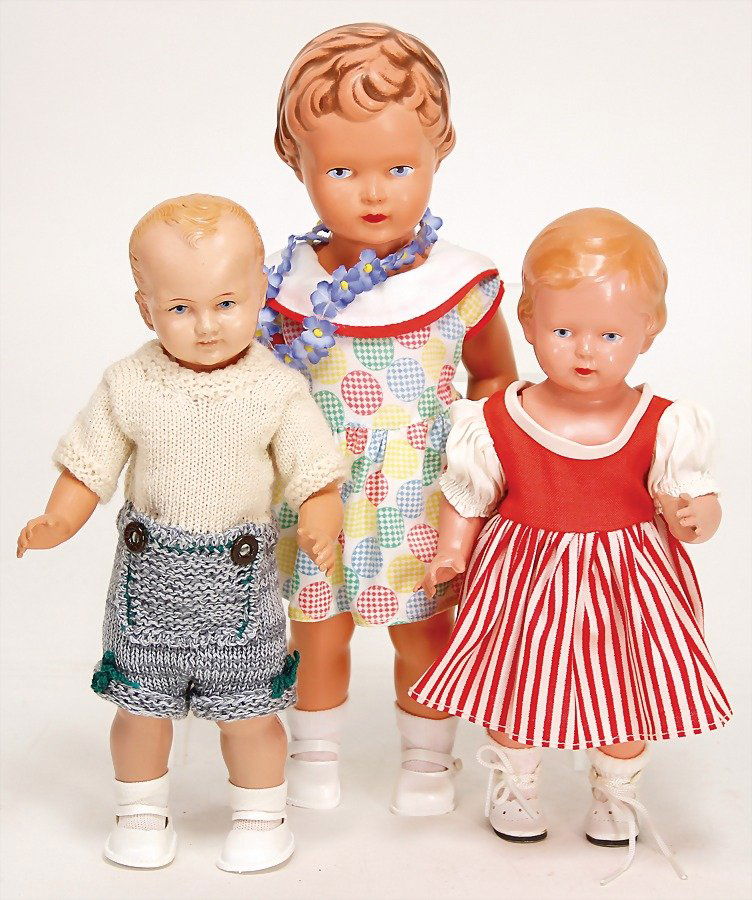 MINERVA Junge, Celluloid, 22,5 cm, Kurbelkopf, (1 of 1)