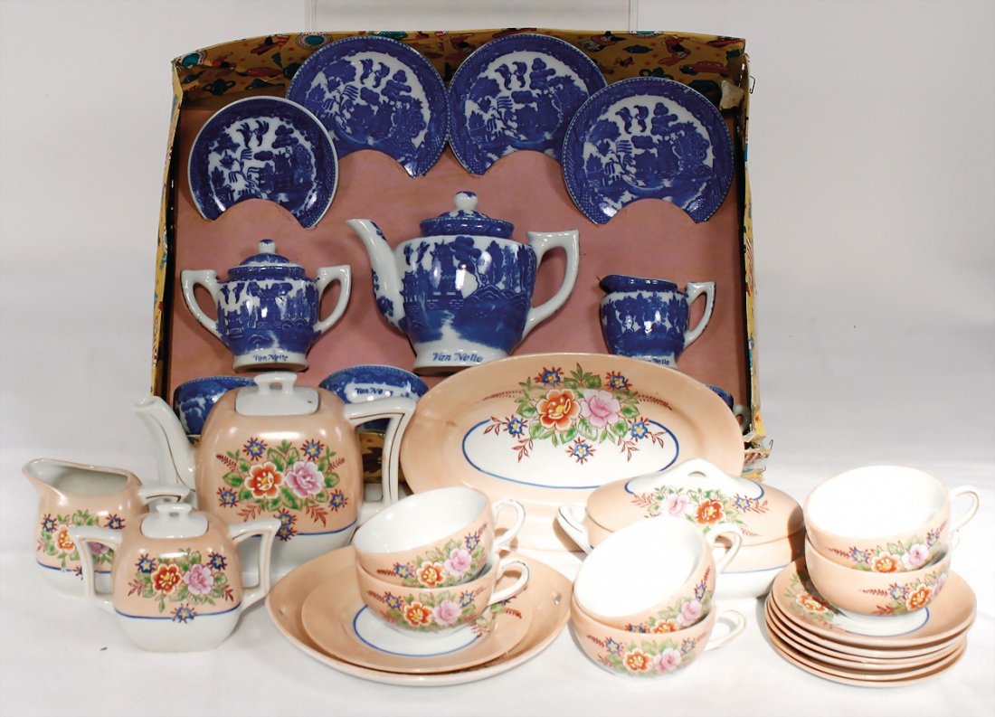 2 x Kinder Tee/Speiseservice, ungem., Porzellan, (1 of 1)