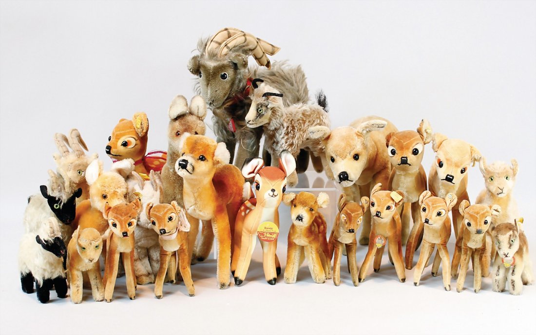 Kon. Steiff u. andere, Bambi, Böcke, Ziegen, etc.,: Kon. Steiff u. andere, Bambi, Böcke, Ziegen, etc., bespielt German Description Kon. Steiff u. andere, Bambi, Böcke, Ziegen, etc., bespielt