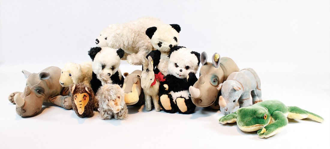 Konv. 24 Plüschtieren, meist Steiff, Hermann u. (1 of 1)