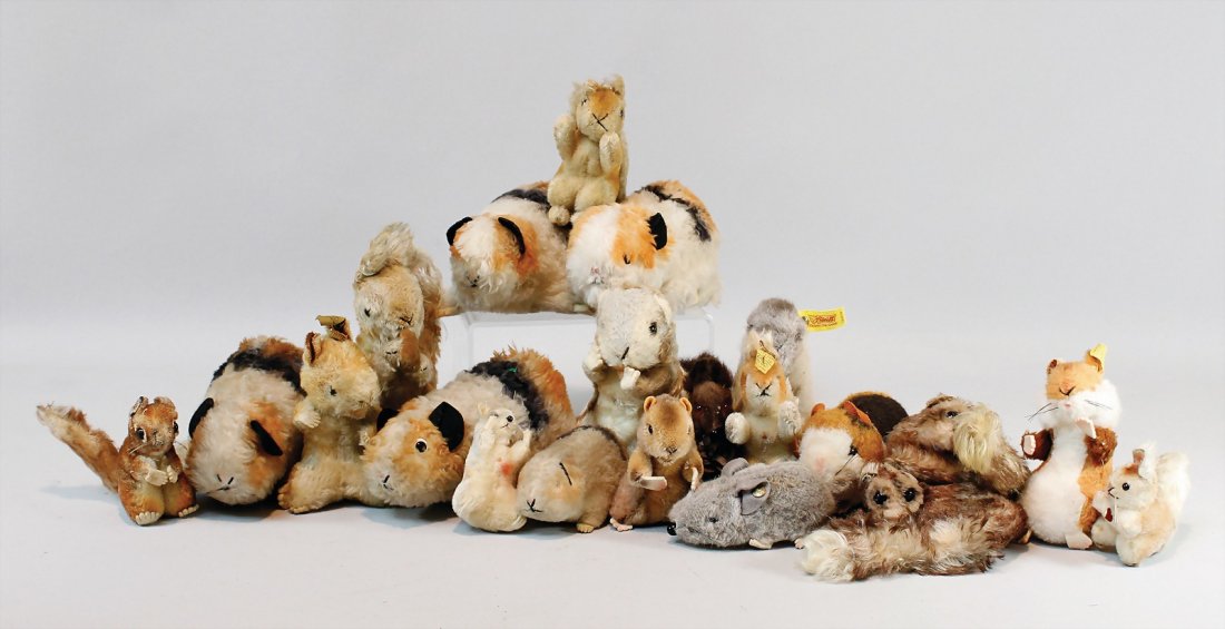 Konv. 66 Plüschtiere, meist Steiff, Hermann u. (1 of 1)