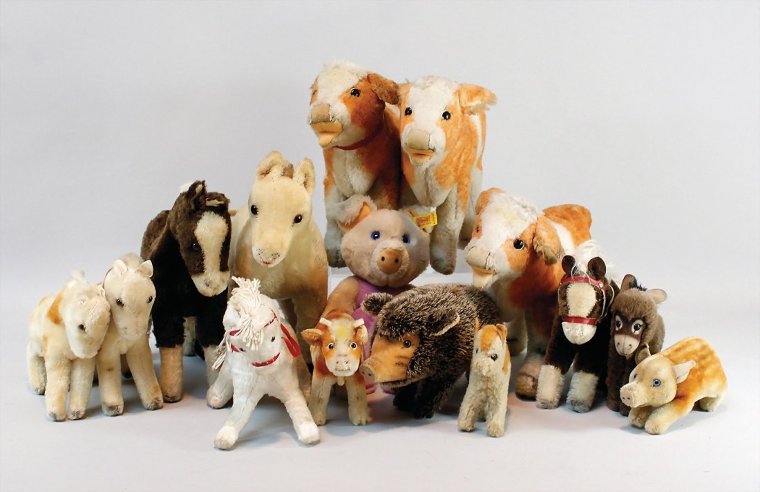 Konv. 29 Plüschtieren, meist Steiff, Hermann u. (1 of 1)