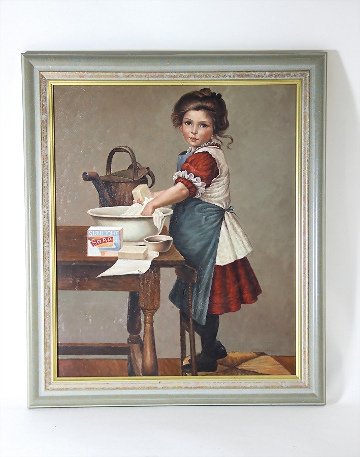 Ölgemälde, im Holzrahmen, signiert von C. (1 of 1)