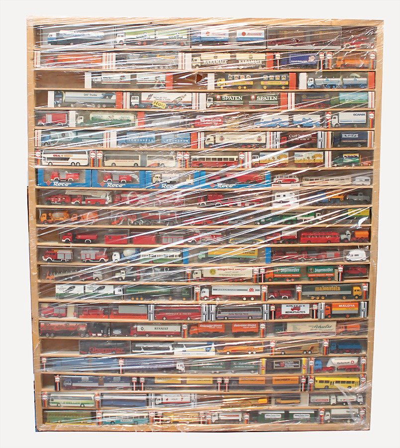 Setzkasten, mit ca. 100 Lkws, teils im Orig.-Kart., (1 of 1)