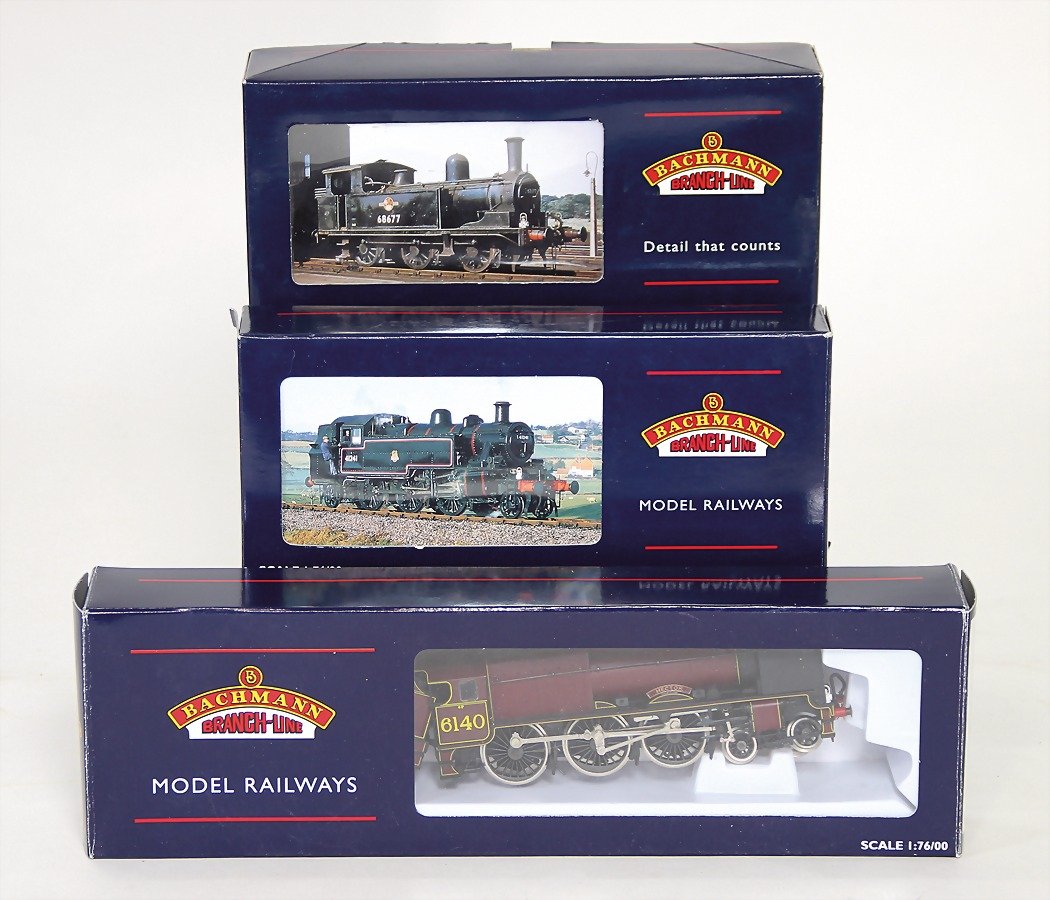 BACHMANN 3 x Lok, Spur H0, Nr. 31/455, Nr. 31/055,: BACHMANN 3 x Lok, Spur H0, Nr. 31/455, Nr. 31/055, Tenderlok, gem. 34/226 B, alles im Orig.-Kart., Made in China German Description BACHMANN 3 x Lok, Spur H0, Nr. 31/455, Nr. 31/055, Tenderlok, gem. 3