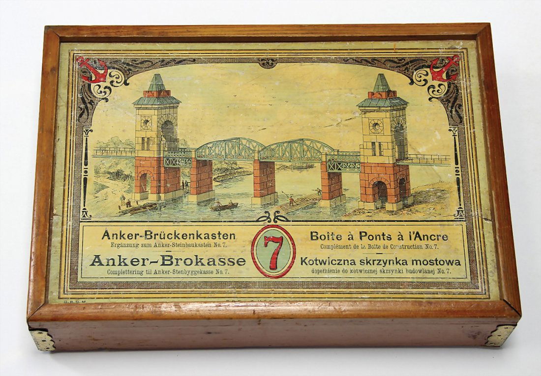 ANKER Steinbaukasten, Nr. 7, 2-lagig, mit Metallteilen, (1 of 1)